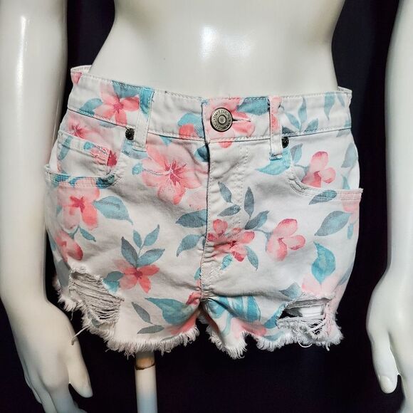 Tokyo Darling High Waste Shortly Floral Jean Short - Picture 3 of 8